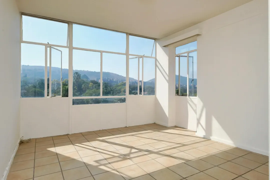 Empty real estate bedroom before virtual staging